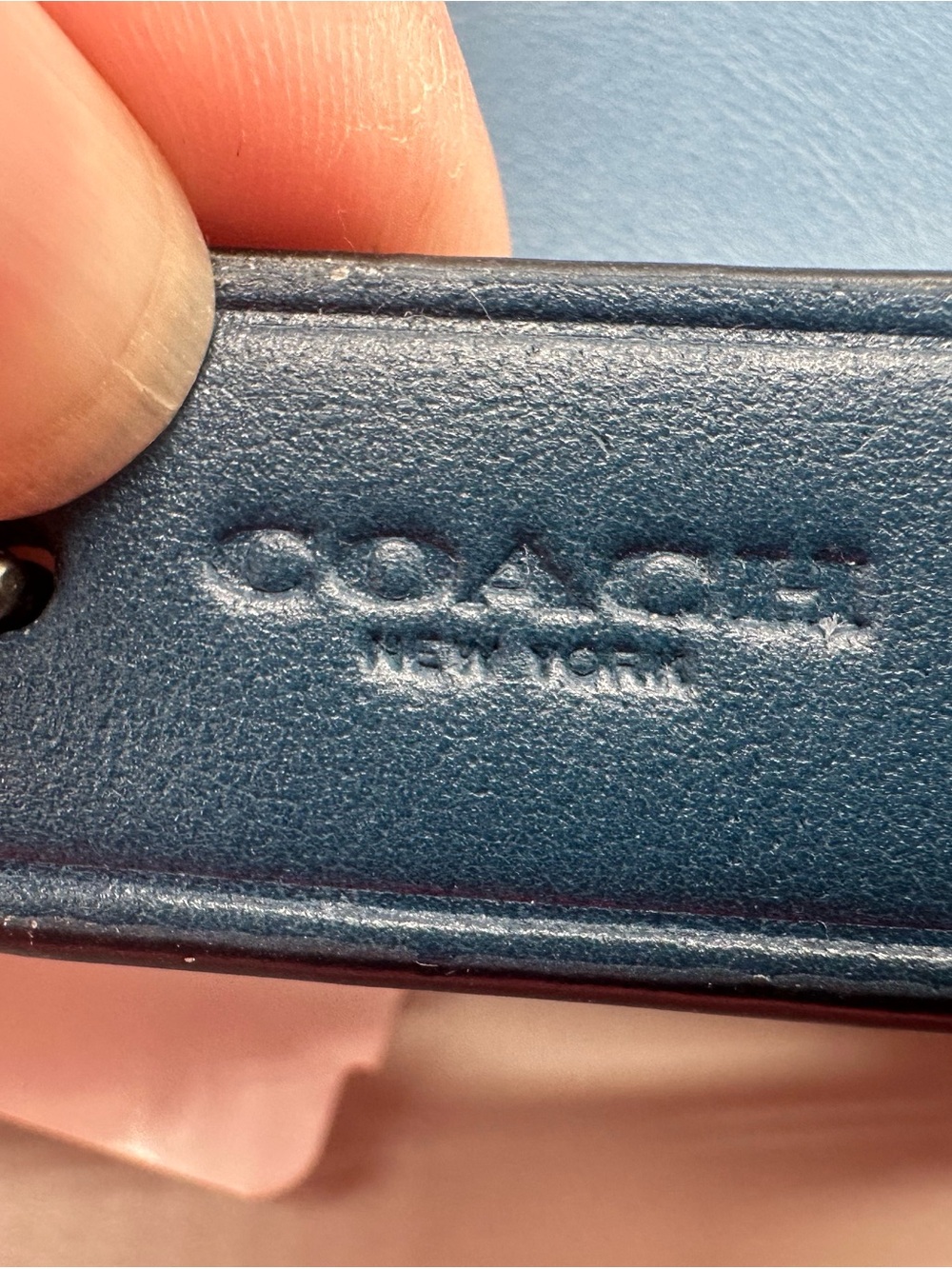 Coach Blue Leather Zip Wristlet Wallet - Picture 4 of 12